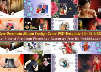 New Premium Album Design Cover PSD Template 12x18 2023 Vol 01