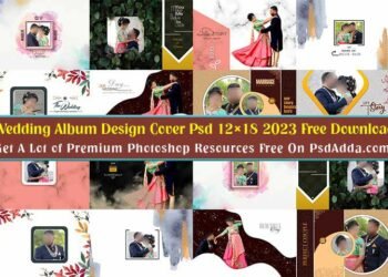 Wedding Album Design Cover Psd 12x18 2023 Free Download Vol 06