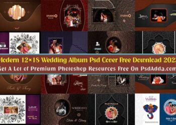 Modern 12x18 Wedding Album Psd Cover Free Download 2023 Vol 07