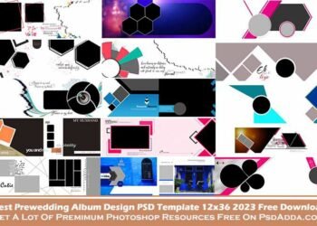 Best Prewedding Album Design PSD Template 12x36 2023 Free Download Vol 07