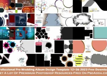Professional Pre-Wedding Album Design Template 12x36 2023 Free Download Vol 11