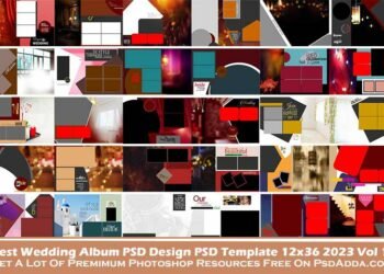Best Wedding Album PSD Design PSD Template 12x36 2023 Vol 13