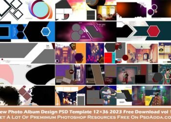 New Photo Album Design PSD Template 12x36 2023 Free Download vol 16
