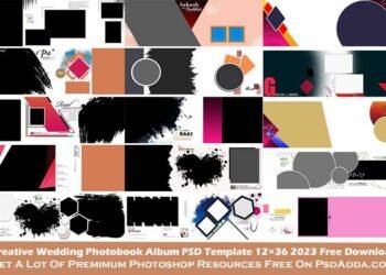 Creative Wedding Photobook Album PSD Template 12x36 2023 Free Download Vol 17