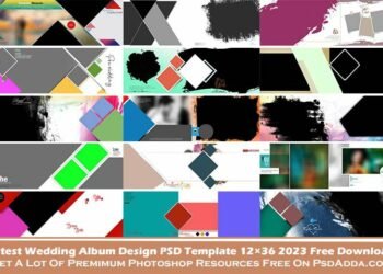 Latest Wedding Album Design PSD Template 12x36 2023 Free Download vol 18