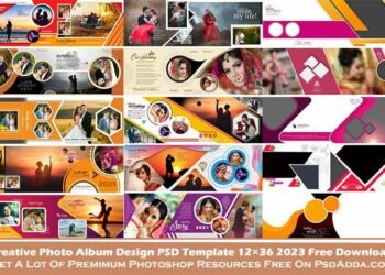 Creative Photo Album Design PSD Template 12x36 2023 Free Download Vol 19