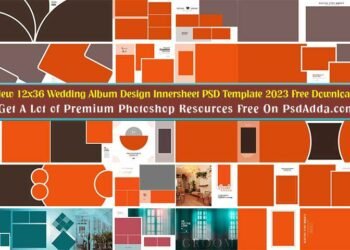 New 12x36 Wedding Album Design Innersheet PSD Template 2023 Free Download Vol 28