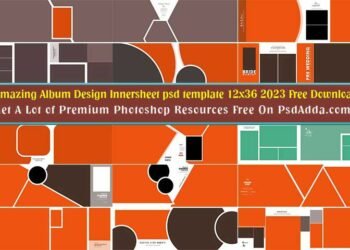 Amazing Album Design Innersheet psd template 12x36 2023 Free Download Vol 29