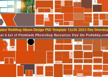 Latest Wedding Album Design PSD Template 12x36 2023 Free Download Vol 31
