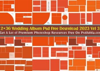 12x36 Wedding Album Psd Free Download 2023 Vol 32