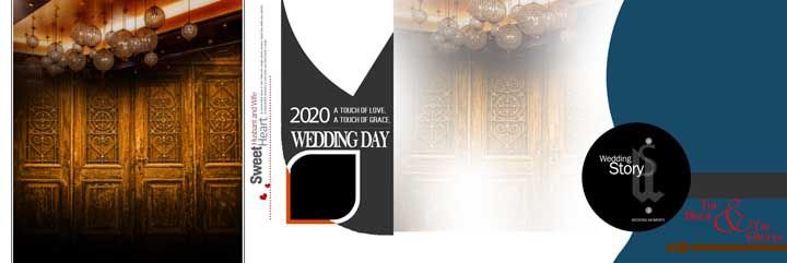 New Modern Pre Wedding Album Design PSD Template 12x36 2023 Vol 09
