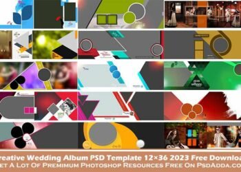 Creative Wedding Album PSD Template 12x36 2023 Free Download Vol 20