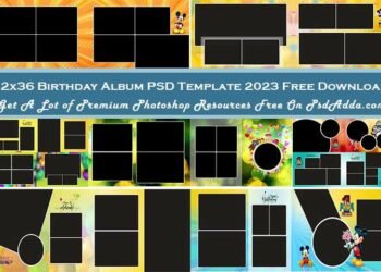 12x36 Birthday Album PSD Template 2023 Free Download Vol 02