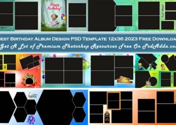 Best Birthday Album Design PSD Template 12x36 2023 Free Download vol 04