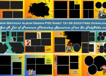 New Birthday Album Design PSD Sheet 12x36 2023 Free Download Vol 07
