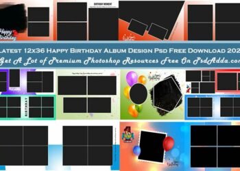 Latest 12x36 Happy Birthday Album Design Psd Free Download 2023 Vol 08