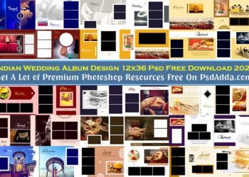 Indian Wedding Album Design 12x36 Psd Free Download 2023 Vol 88