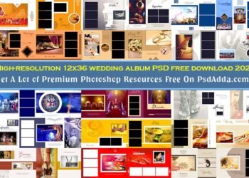 High-resolution 12x36 wedding album PSD free download 2023 Vol 95
