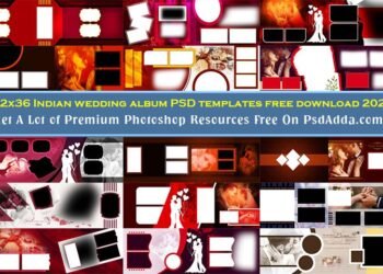 12x36 Indian wedding album PSD templates free download 2023 Vol 99