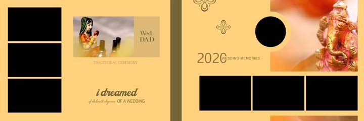 Modern Wedding Album Design PSD Free Download Vol 94