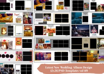 Letest New Wedding Album Design 12x36 PSD Templates vol 119