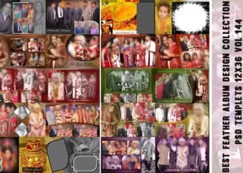 Best Feather Album Design Collection PSD Templets 12x36 Vol 144