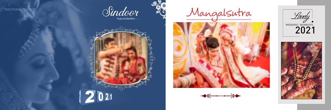 Creative Mangalsutra & Sindoor Wedding Album PSD Free Download Vol 131