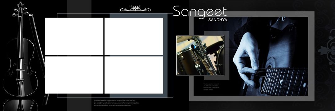 Latest Sangeet Wedding Album PSD Template 12x36 Free Download 133