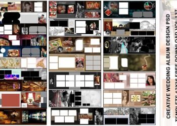 Creative Wedding Album Design PSD Templets 12x36 Free Download Vol 137
