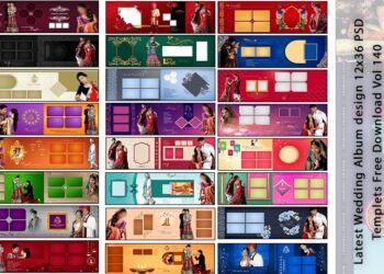 Latest Wedding Album design 12x36 PSD Templets Free Download Vol 140