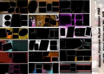 Amazing Feather Album Design PSD 12x36 Free Download Vol 149