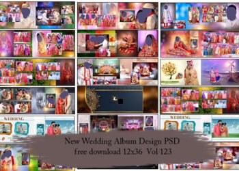 New Wedding Album Design PSD free download 12x36 Vol 123