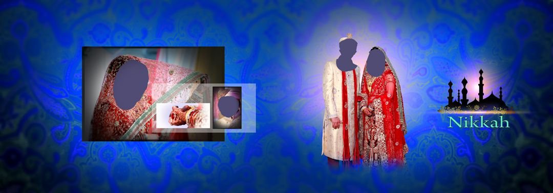 Creative Muslim Wedding Album PSD 12x36 Vol 124