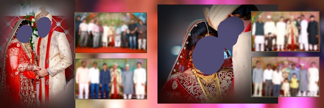 Creative Muslim Wedding Album PSD 12x36 Vol 124