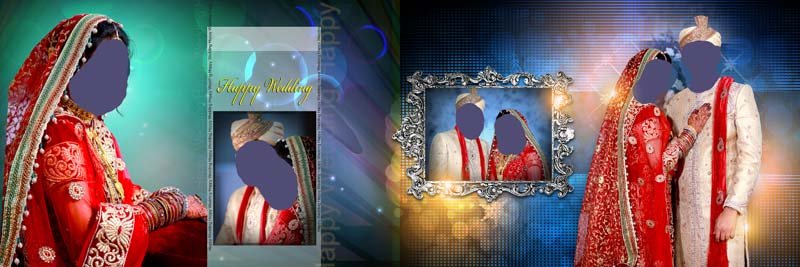 12x36 muslim wedding album design PSD Vol 125