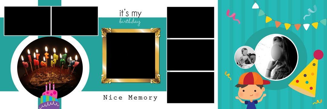12x36 Birthday Backgrounds PSD Free Download vol 07