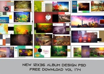New 12x36 album design PSD free download vol 174