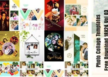 Photo Collage Templates Free Download 18X24 Vol 03