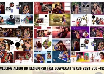 Wedding Album DM Design PSD Free Download 12x36 2024 Vol -182