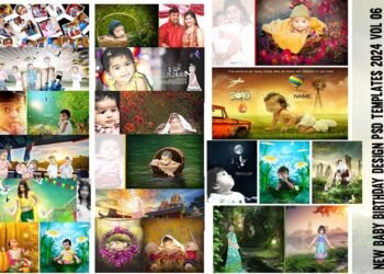 New Baby birthday Design PSD Templates 2024 Vol 06