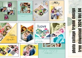 photo collage frame design free download 2024 Vol 04