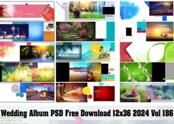 Wedding Album PSD Free Download 12x36 2024 Vol 186