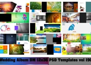 Wedding Album DM 12x36 PSD Templates vol 190