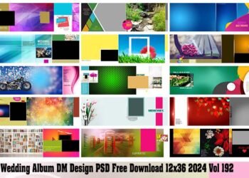 Wedding Album DM Design PSD Free Download 12x36 2024 Vol 192