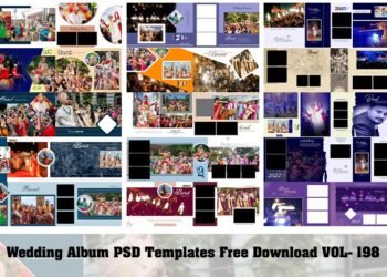 Wedding Album PSD Templates Free Download VOL- 198