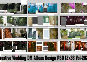 Creative Wedding DM Album Design PSD 12x36 Vol-202