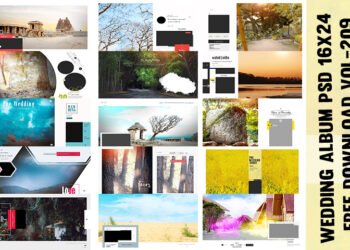 Wedding Album PSD 16x24 Free Download Vol-209