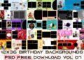12x36 Birthday Backgrounds PSD Free Download vol 07