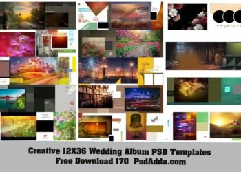 Creative 12X36 Wedding Album PSD Templates Free Download 170