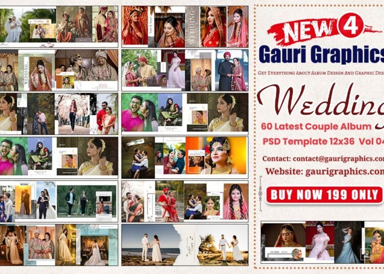 60 Latest Couple Album PSD Template 12×36 Vol 04